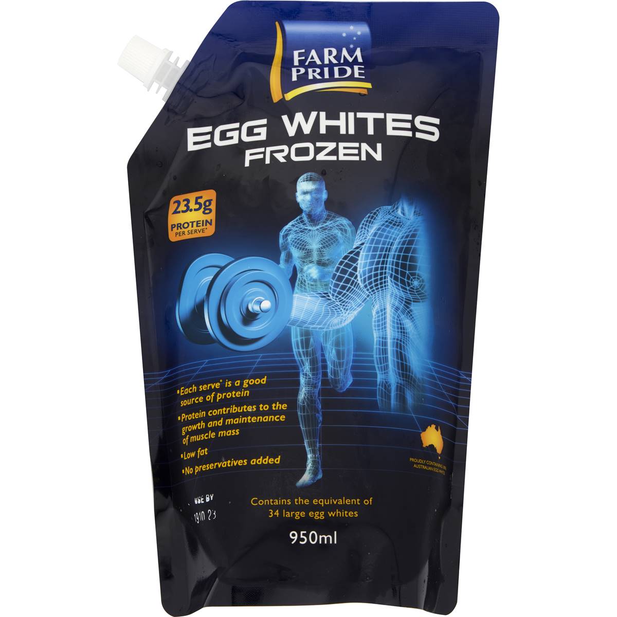 Calories in Farm Pride Frozen Egg Whites calcount