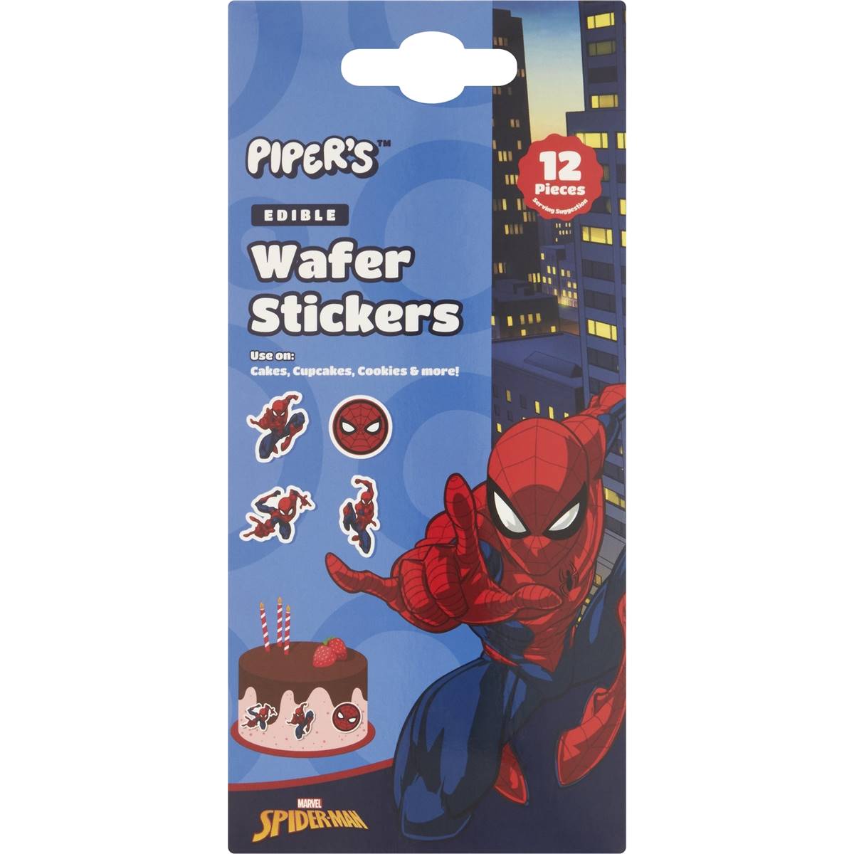 Piper's Marvel Spiderman Edible Wafer Stickers
