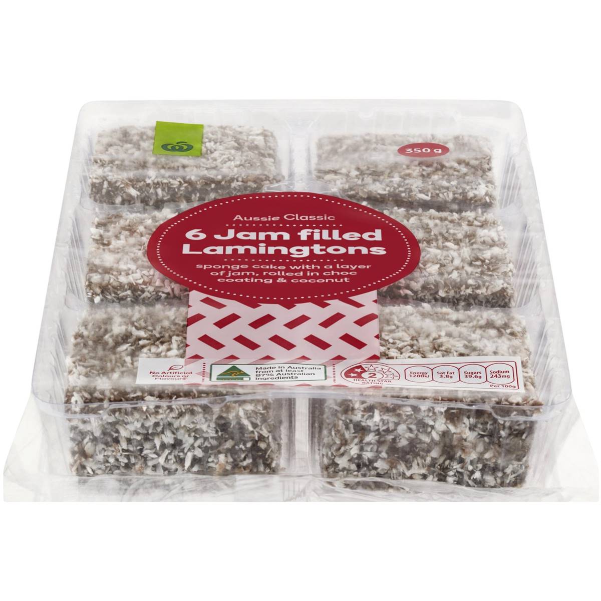 Calories in Woolworths Lamingtons Jam Filled