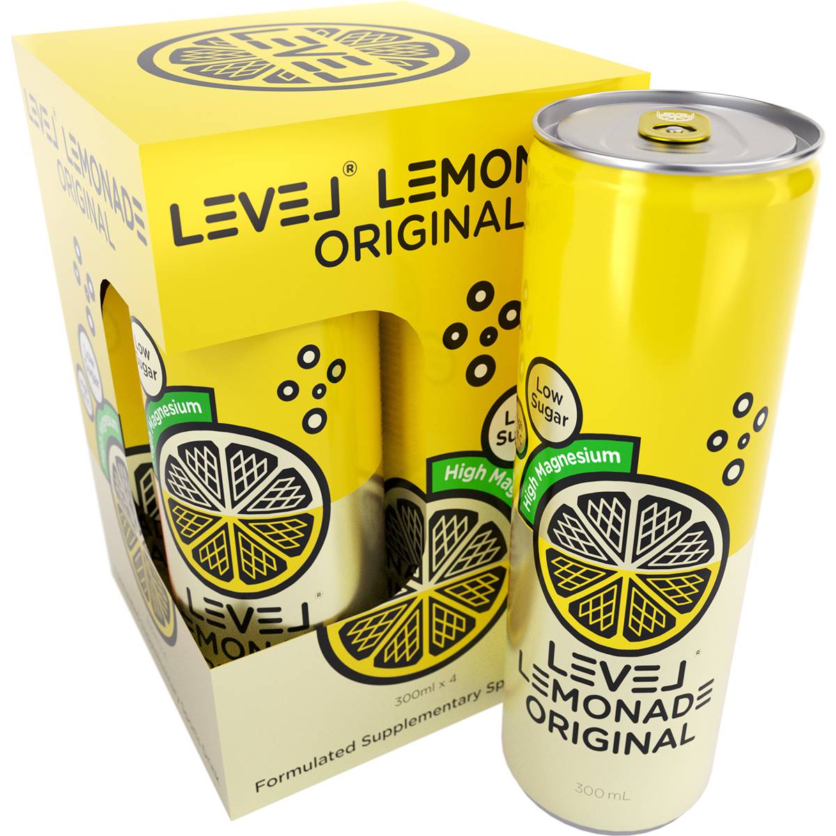 Level Lemonade Original Cans