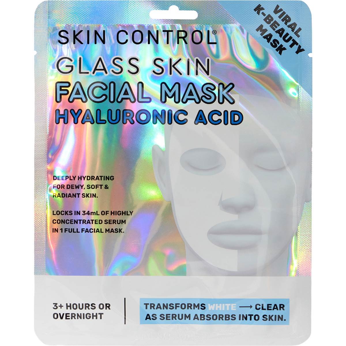 Skin Control Glass Skin Face Mask Hyaluronic Acid each