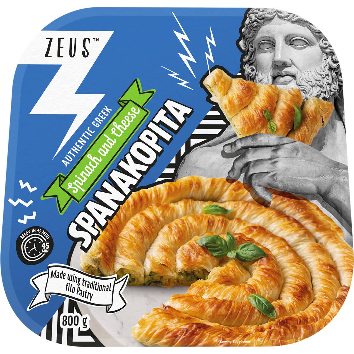 Zeus Street Greek Spanakopita Spinach & Cheese
