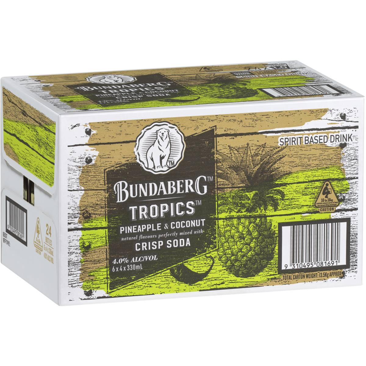 Calories in Bundaberg Tropics Rum Mango & Passionfruit calcount