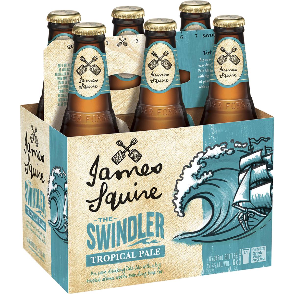 Calories in James Squire The Swindler Summer Ale Bottles calcount