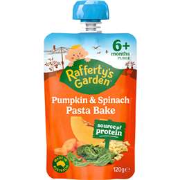 Baby Food Pouch Pumpkin & Spinach Pasta Bake 6+ Months