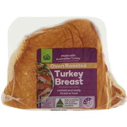 woolworths turkey breast roasted 800g 1kg oven