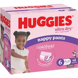 Ultra Dry Nappy Pants Girls Size 6 (15-20kg)