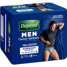 Men Night Defence Incontinence Underwear Large