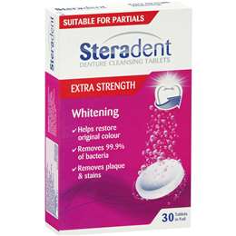 Denture Cleaning Tablets Extra Strength Intensive Whitening