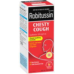 Chesty Cough Oral Liquid For Chest Congestion Raspberry