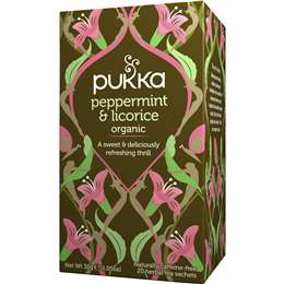 Peppermint & Licorice Organic Herbal Tea Sachets