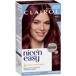 Nice 'N Easy Permanent 4BG Dark Burgundy Hair Colour
