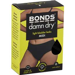 Damn Dry Midi Light Bladder Leaks Underwear Size 16