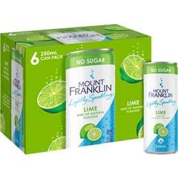 Lightly Sparkling Water lime Cans