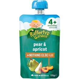 Rafferty's Garden Food 4 Months+ Pear & Apricot 120g