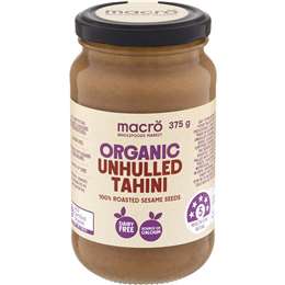Macro Organic Unhulled Tahini Spread 375g