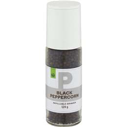 Black Peppercorn Refillable Grinder