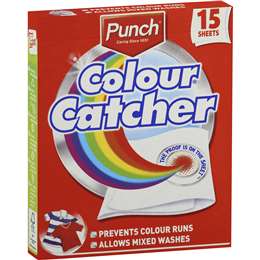 Punch Stain Remover Colour Catcher Sheets 15 Pack Woolworths Image
