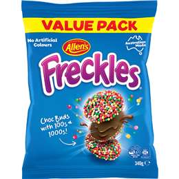 Chocolate Freckles Lollies Family Size Bag