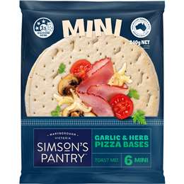 Mini Pizza Base Premium Garlic & Herb