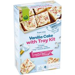 Image result for woolworths vanilla cake with tray kit