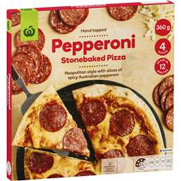 woolworths frozen pizza pepperoni 360g woolworths