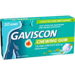 Heartburn & Indigestion Chewing Gum Cool Mint