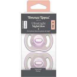 Ultra Light Silicone Soother Night 0-6M Assorted