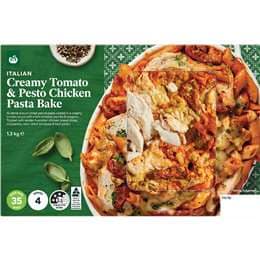 Creamy Tomato & Pesto Chicken Pasta Bake
