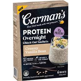 Protein Overnight Chia & Oat Sachets Creamy Vanilla Bean