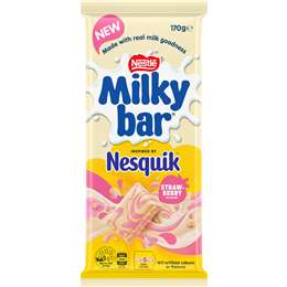Milkybar Nesquik Strawberry Block