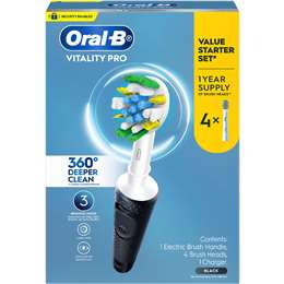 Vitality Pro Rechargeable Toothbrush Deeper Clean Black