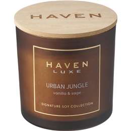 Luxe Wood Wick Soy Candle Urban Jungle