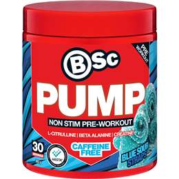 Pump Non Stim Pre Workout Powder Blue Soup Straps