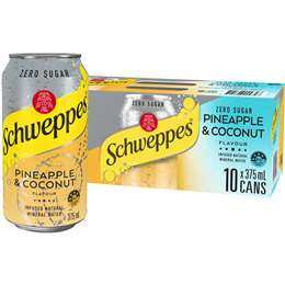 Zero Sugar Pineapple Coconut Sparkling Mineral Water Cans