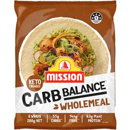 Carb Balance Wholemeal Wraps