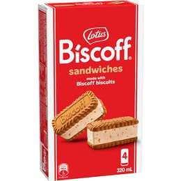 Lotus Biscoff Ice Confection Sandwiches 320mL 4 pack