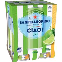 Ciao Lime Sparkling Water Cans