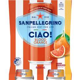 Ciao Blood Orange Sparkling Water Cans