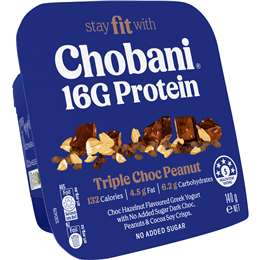 Chobani 16G Protein Flip Greek Yogurt Triple Choc Peanut 140g