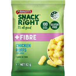 Arnott's Snack Right Chicken Puffs 92g