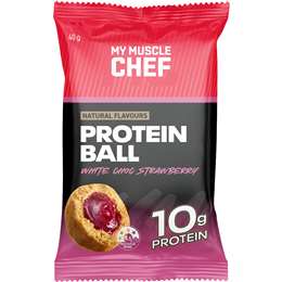 My Muscle Chef Protein Ball White Choc & Strawberry