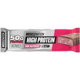 Muscle Nation High Protein Bar Chocolate Raspberry