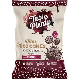 Mini Rice Cakes Dark Choc Lamington