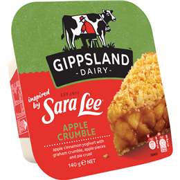 Gippsland Dairy Sara Lee Inspired Yoghurt Apple Crumble Mix in 140g