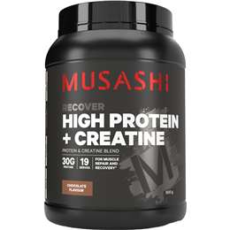 Musashi High Protein + Creatine Chocolate Flavour 900g