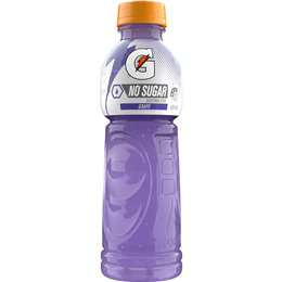 Gatorade Sports Drink Sugar Free Grape Electrolyte Hydration Bottle 600mL