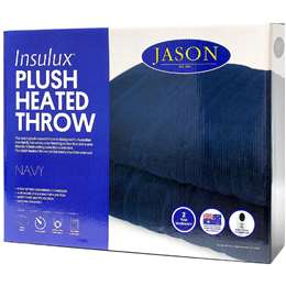 Jason Insulux Plush Heated Throw Navy