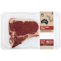 Woolworths Beef T Bone Steak Medium 250g - 700g