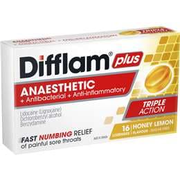 Plus Sore Throat Lozenges Honey Anaesthetic